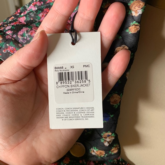 NWT coach chiffon biker jacket - Picture 7 of 8